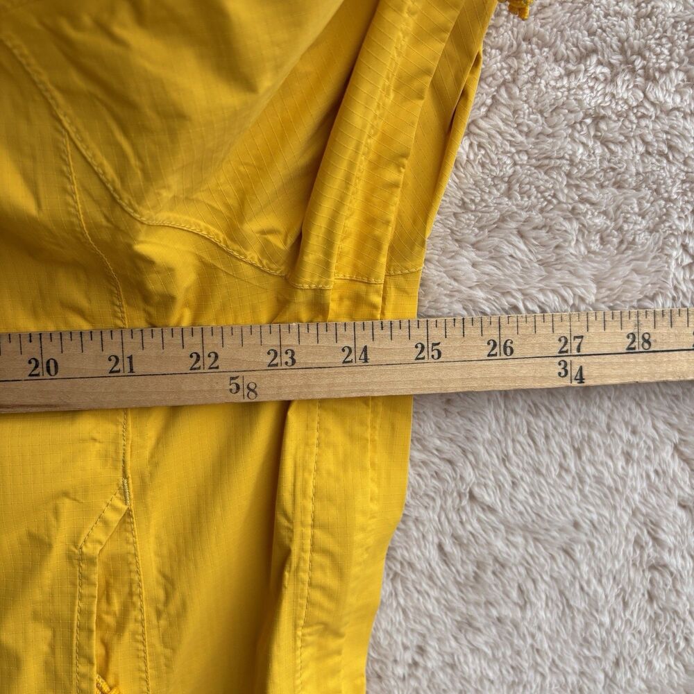 VTG LL Bean Yellow Rain Jacket Mens L Reg Hooded Full Zip Waterproof Pockets - Picture 6 of 11